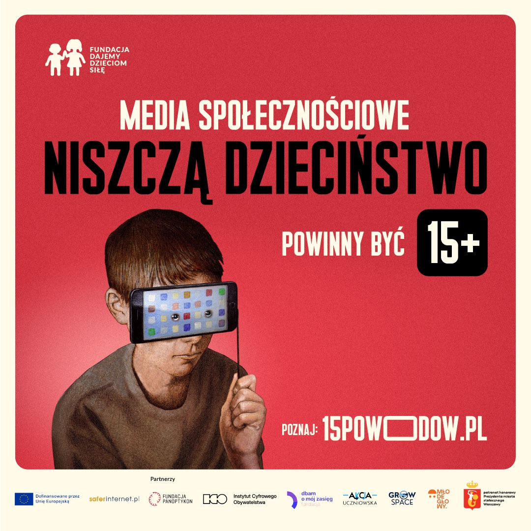 Media społecznościowe od 15. roku życia – FDDS apeluje o zmianę prawa